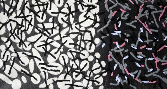 Autorské dílo Strutture II · 60 × 118 cm